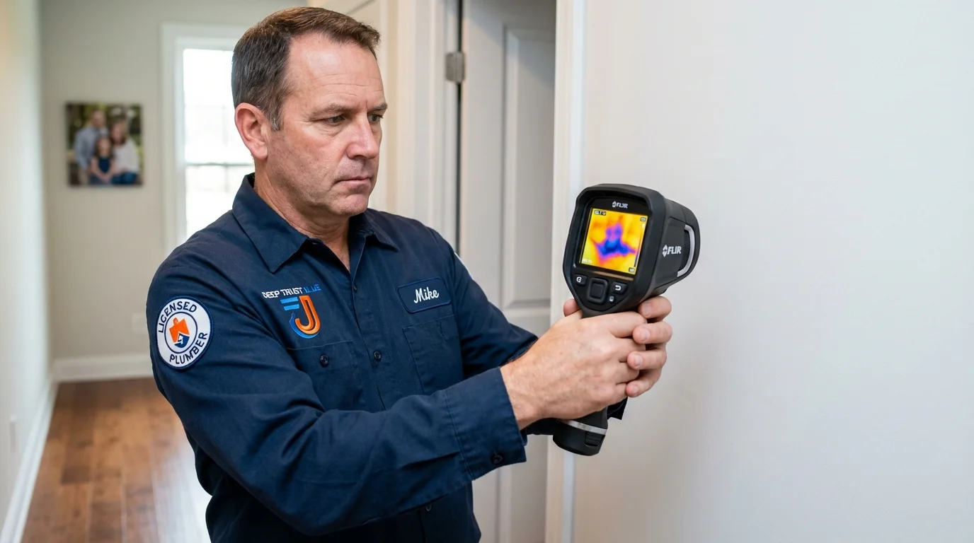 Thermal imaging leak detection by Johns Plumbing LLC in Ovid